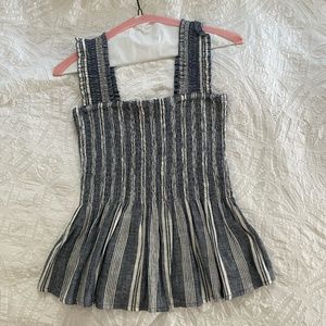 Blue and White Striped top